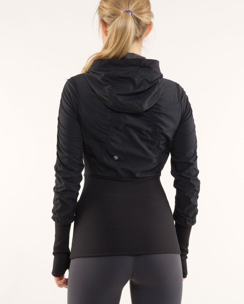 2 Lululemon Dance Studio Reversible Jacket Full Zip Hoodie women's Dark Grey